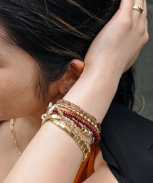 SHASHI（シャシ）の「【SHASHI/シャシ】別注Custom Bracelet 2 Bordeaux（ブレスレット）」