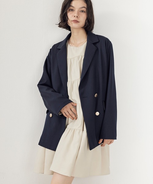 en CAnAF(エンカナフ)の「【一枚でおしゃれが完成◎】ピーチスキンティアードチュニックワンピース(ワンピース・レディース・ブラック/キャメル/チャコールグレー/アイボリー/ブラウン/レッド・フリー/M)」の13枚目の写真