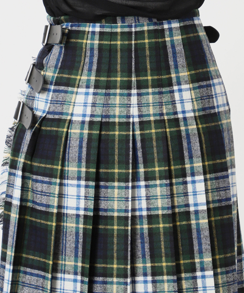 O'NEIL of DUBLIN（オニールオブダブリン）の「O'NEIL OF DUBRIN 別注 FrontPleated FashionLong[SIZE8]：スカート（スカート・レディース・チャコールグレー/レッド/グリーン・8）」の9枚目の写真