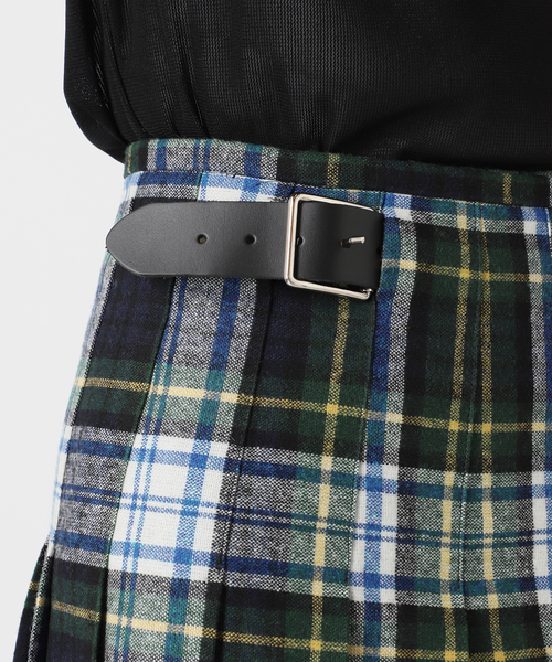 O'NEIL of DUBLIN（オニールオブダブリン）の「O'NEIL OF DUBRIN 別注 FrontPleated FashionLong[SIZE8]：スカート（スカート・レディース・チャコールグレー/レッド/グリーン・8）」の13枚目の写真