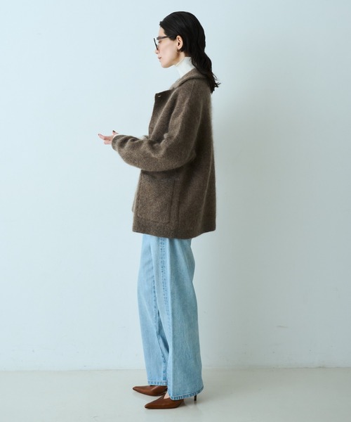qualite（カリテ）の「モヘアニットコート（ピーコート・レディース・チャコールグレー/ブラウン系その他・フリー）」の15枚目の写真