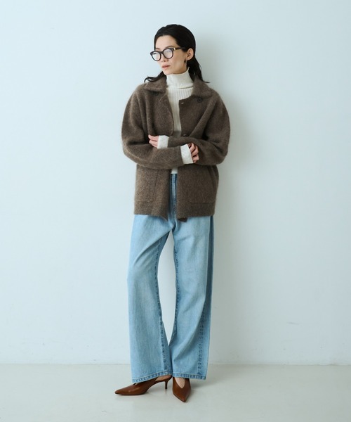qualite（カリテ）の「モヘアニットコート（ピーコート・レディース・チャコールグレー/ブラウン系その他・フリー）」の14枚目の写真