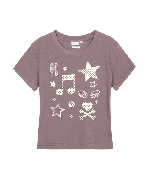 PRIMATE(プライメイト)の「SONG レディース スリムフィット 半袖Tシャツ 7 COLORS(Tシャツ/カットソー・レディース・ホワイト/カーキ/クリーム/ラベンダー/チャコール/ブラック/スカイブルー・SMALL/MEDIUM/LARGE)」の7枚目の写真