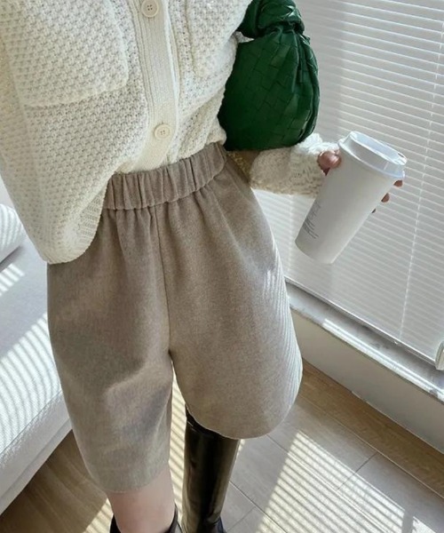 Ritzy(リッツィー)の「エストゴム ウール調ハーフショーツ(その他パンツ・レディース・ブラック/ベージュ・M/L)」の7枚目の写真