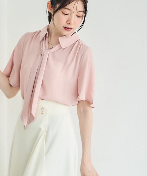 12Twelve Agenda(トゥエルブ アジェンダ)の「撥水Manywaysフレアスリーブブラウス(シャツ/ブラウス・レディース・ピンク/グレイッシュベージュ/カーキ・M)」の5枚目の写真