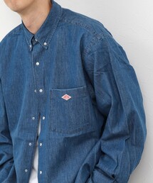 【DANTON/ダントン】DOT BUTTON B.D. SHIRT(DT-B0293 DUG)