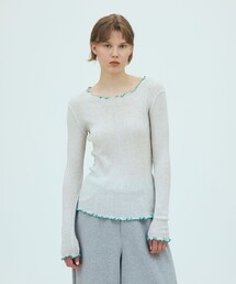v::room（ヴィルーム）の「V::room コットンリブ ラウンドネックプルオーバー（Tシャツ/カットソー）」