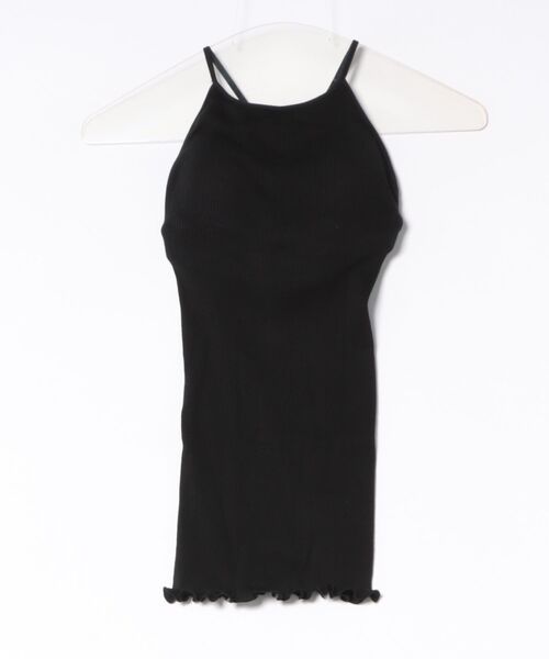 HAKUJI(ハクジ)の「HAKUJI WOOL RIB BRA CAMISOLE(キャミソール・レディース・ブラック/オフホワイト・FREE)」の2枚目の写真