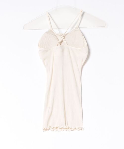 HAKUJI(ハクジ)の「HAKUJI WOOL RIB BRA CAMISOLE(キャミソール・レディース・ブラック/オフホワイト・FREE)」の3枚目の写真