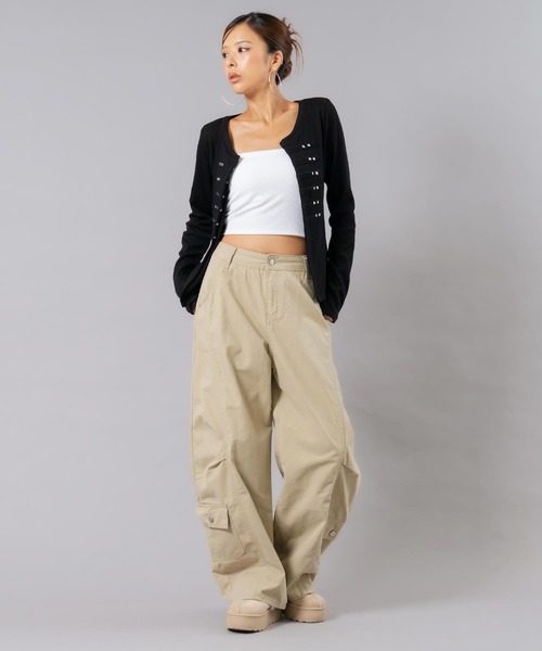 ANAP(アナップ)の「ナポレオンディテールトップス(Tシャツ/カットソー・レディース・グレー/ブラック・F)」の14枚目の写真