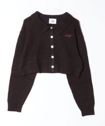 yung logo knit cardigan