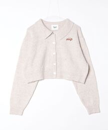 yung logo knit cardigan