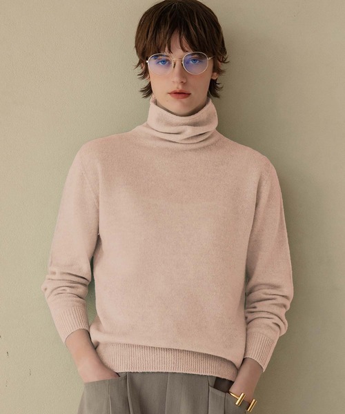ELFRANK(エルフランク)の「【2026AW】【上質ウール100%】タートルネックニットプルオーバー(ニット/セーター・レディース・チャコールグレー/グリーン/グレー/ボルドー/オフホワイト/ベージュ/ピンク・FREE)」の7枚目の写真