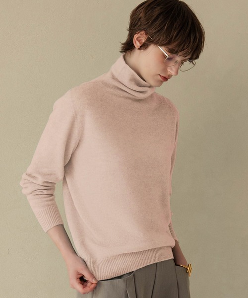 ELFRANK(エルフランク)の「【2026AW】【上質ウール100%】タートルネックニットプルオーバー(ニット/セーター・レディース・チャコールグレー/グリーン/グレー/ボルドー/オフホワイト/ベージュ/ピンク・FREE)」の14枚目の写真