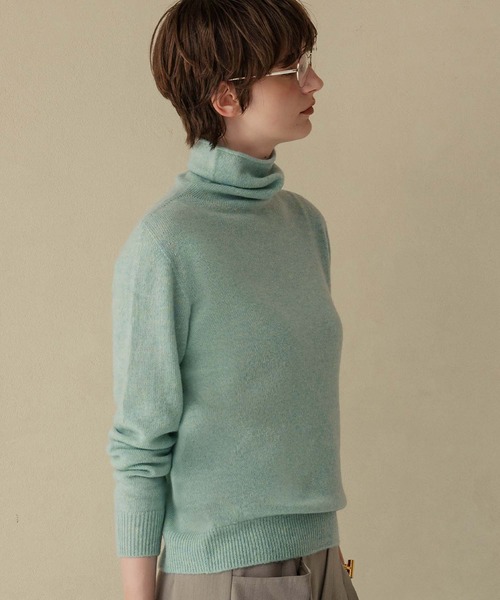 ELFRANK(エルフランク)の「【2026AW】【上質ウール100%】タートルネックニットプルオーバー(ニット/セーター・レディース・チャコールグレー/グリーン/グレー/ボルドー/オフホワイト/ベージュ/ピンク・FREE)」の16枚目の写真