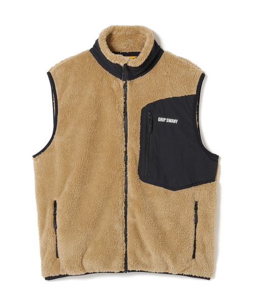 GRIP SWANY(グリップスワニー)の「【GSMCV-213】 GEAR FLEECE VEST(ベスト・メンズ・ブラック/キャメル/ブラウン/セージグリーン・S/XXL/M/L/XL)」の4枚目の写真