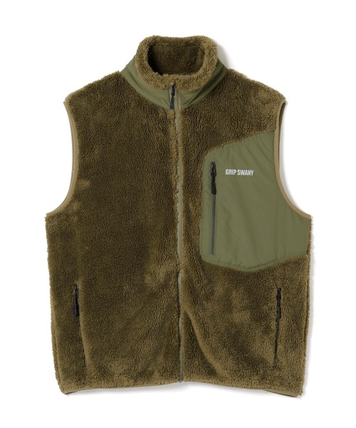GRIP SWANY(グリップスワニー)の「【GSMCV-213】 GEAR FLEECE VEST(ベスト・メンズ・ブラック/キャメル/ブラウン/セージグリーン・S/XXL/M/L/XL)」の2枚目の写真