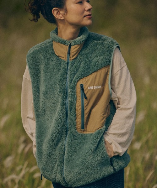 GRIP SWANY(グリップスワニー)の「【GSMCV-213】 GEAR FLEECE VEST(ベスト・メンズ・ブラック/キャメル/ブラウン/セージグリーン・S/XXL/M/L/XL)」の3枚目の写真