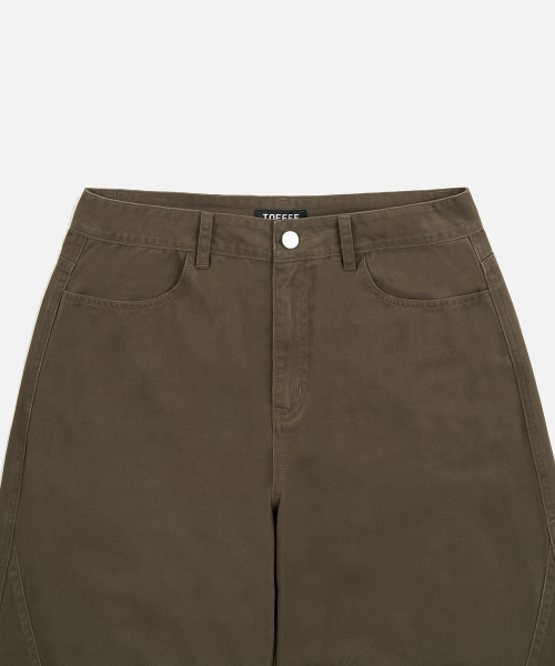 TOFFEE(トフィー)の「CURB チノパンツ (KHAKI BROWN)(その他パンツ・メンズ・その他・SMALL/MEDIUM/LARGE/X-LARGE)」の3枚目の写真