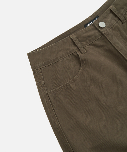 TOFFEE(トフィー)の「CURB チノパンツ (KHAKI BROWN)(その他パンツ・メンズ・その他・SMALL/MEDIUM/LARGE/X-LARGE)」の4枚目の写真