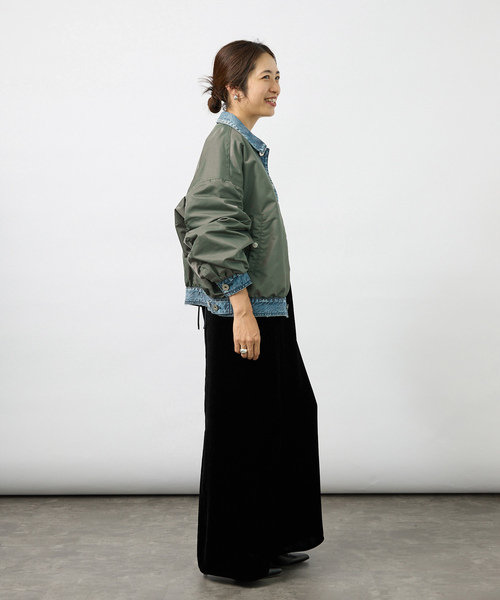 VERMEIL par iena(ヴェルメイユパーイエナ)の「upper hights アッパーハイツ The Surplus Mix ジャケット(MA-1・レディース・オリーブ・X-SMALL/SMALL)」の16枚目の写真