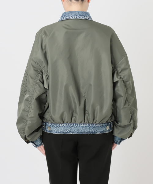 VERMEIL par iena(ヴェルメイユパーイエナ)の「upper hights アッパーハイツ The Surplus Mix ジャケット(MA-1・レディース・オリーブ・X-SMALL/SMALL)」の20枚目の写真