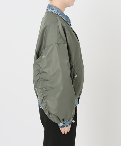 VERMEIL par iena(ヴェルメイユパーイエナ)の「upper hights アッパーハイツ The Surplus Mix ジャケット(MA-1・レディース・オリーブ・X-SMALL/SMALL)」の21枚目の写真