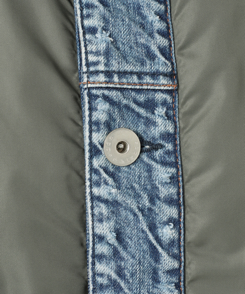 VERMEIL par iena(ヴェルメイユパーイエナ)の「upper hights アッパーハイツ The Surplus Mix ジャケット(MA-1・レディース・オリーブ・X-SMALL/SMALL)」の13枚目の写真