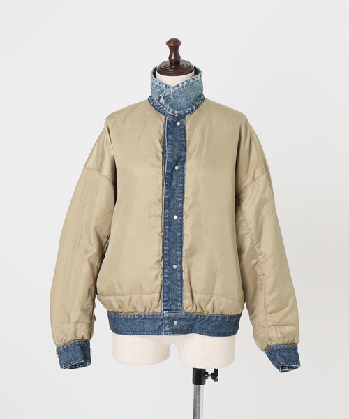 VERMEIL par iena(ヴェルメイユパーイエナ)の「upper hights アッパーハイツ The Surplus Mix ジャケット(MA-1・レディース・オリーブ・X-SMALL/SMALL)」の15枚目の写真