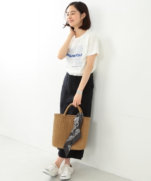 BEAMS BOY（ビームスボーイ）の「SCREEN STARS / THANK YOU 刺繍Tシャツ（Tシャツ/カットソー・レディース・ホワイト/グレー/ブルー・ONE SIZE）」の17枚目の写真