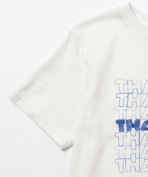 BEAMS BOY（ビームスボーイ）の「SCREEN STARS / THANK YOU 刺繍Tシャツ（Tシャツ/カットソー・レディース・ホワイト/グレー/ブルー・ONE SIZE）」の22枚目の写真