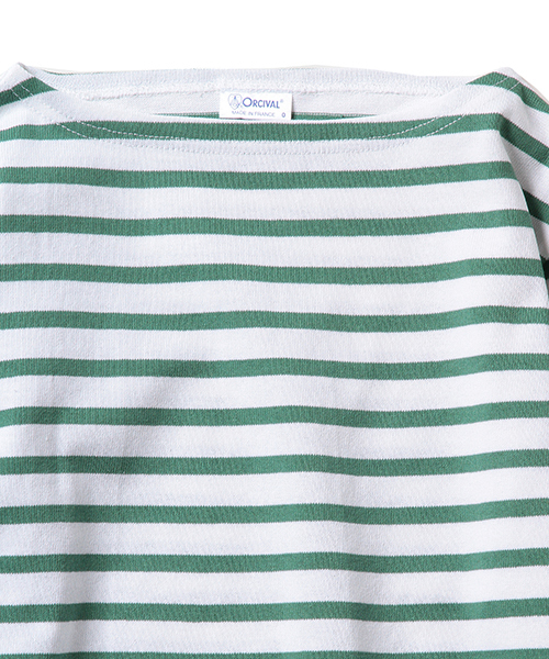 Pilgrim Surf Supply(ピルグリムサーフサプライ)の「ORCIVAL×Pilgrim Surf+Supply / Border T Special (MENS)(Tシャツ/カットソー・メンズ・ホワイト/ネイビー・4/3/5)」の6枚目の写真