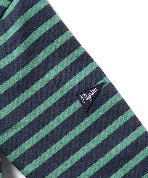 Pilgrim Surf Supply(ピルグリムサーフサプライ)の「ORCIVAL×Pilgrim Surf+Supply / Border T Special (MENS)(Tシャツ/カットソー・メンズ・ホワイト/ネイビー・4/3/5)」の3枚目の写真