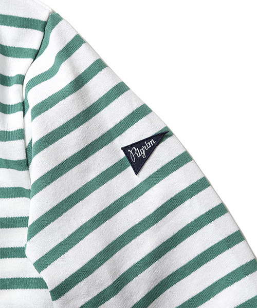 Pilgrim Surf Supply(ピルグリムサーフサプライ)の「ORCIVAL×Pilgrim Surf+Supply / Border T Special (MENS)(Tシャツ/カットソー・メンズ・ホワイト/ネイビー・4/3/5)」の12枚目の写真