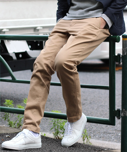 ESSENTIAL GARMENT MEN'S BIGI（エッセンシャルガーメントメンズビギ）の「【2016-17 A/W新作】スリムテーパード ストレッチパンツ（チノパンツ・メンズ・ベージュ/ネイビー/トップグレー/ブラック/カーキ・L/SS/S/M）」の3枚目の写真