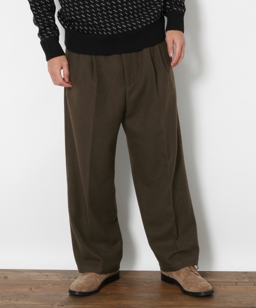 RAGEBLUE(レイジブルー)の「<洗えるパンツ>メリノウールワイドパンツ/725400(その他パンツ・メンズ・グレー/ブラック/ブラウン・MEDIUM/LARGE)」の3枚目の写真