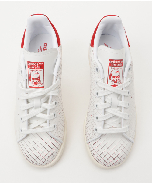 adidas（アディダス）の「オリジナルス スタンスミス [STAN SMITH W]（スニーカー・レディース・ホワイト×レッド/ホワイト×ブルー・22.0cm/25.0cm/23.0cm/24.0cm/24.5cm/23.5cm/22.5cm/25.5cm）」の6枚目の写真