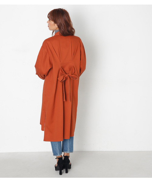 SLY(スライ)の「LONG BZ GOWN(ミリタリージャケット・レディース・ダークオレンジ/ブラック/カーキ・1/0)」の8枚目の写真