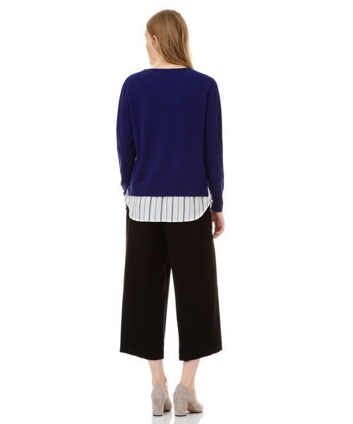 22 OCTOBRE（ヴァンドゥ－オクトーブル）の「シャツドッキングニット（ニット/セーター・レディース・グリーン/グレー/ブルー・2）」の5枚目の写真