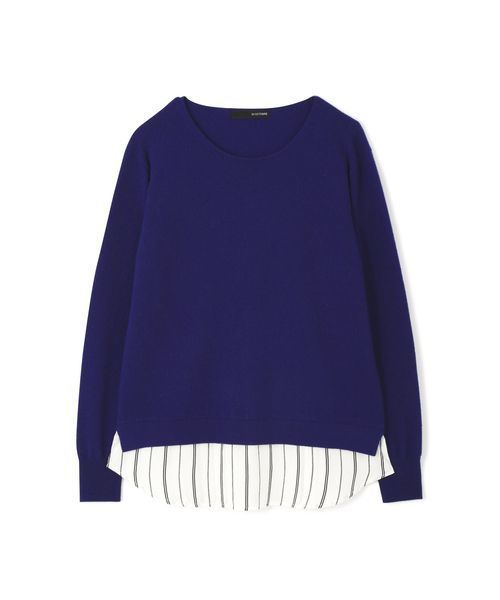 22 OCTOBRE（ヴァンドゥ－オクトーブル）の「シャツドッキングニット（ニット/セーター・レディース・グリーン/グレー/ブルー・2）」の7枚目の写真