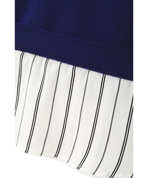 22 OCTOBRE（ヴァンドゥ－オクトーブル）の「シャツドッキングニット（ニット/セーター・レディース・グリーン/グレー/ブルー・2）」の8枚目の写真