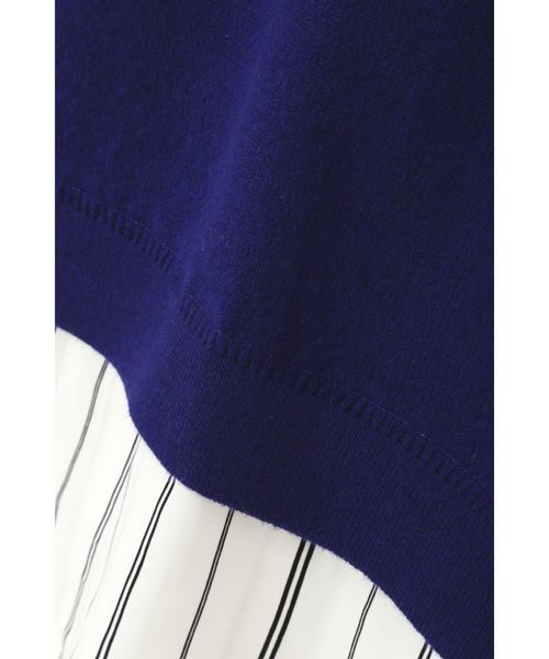 22 OCTOBRE（ヴァンドゥ－オクトーブル）の「シャツドッキングニット（ニット/セーター・レディース・グリーン/グレー/ブルー・2）」の9枚目の写真