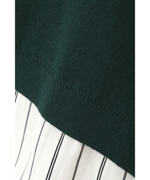 22 OCTOBRE（ヴァンドゥ－オクトーブル）の「シャツドッキングニット（ニット/セーター・レディース・グリーン/グレー/ブルー・2）」の10枚目の写真