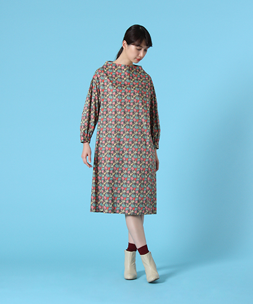 Adieu Tristesse アデュートリステス の リバティプリント ボトルネックワンピース ワンピース Wear