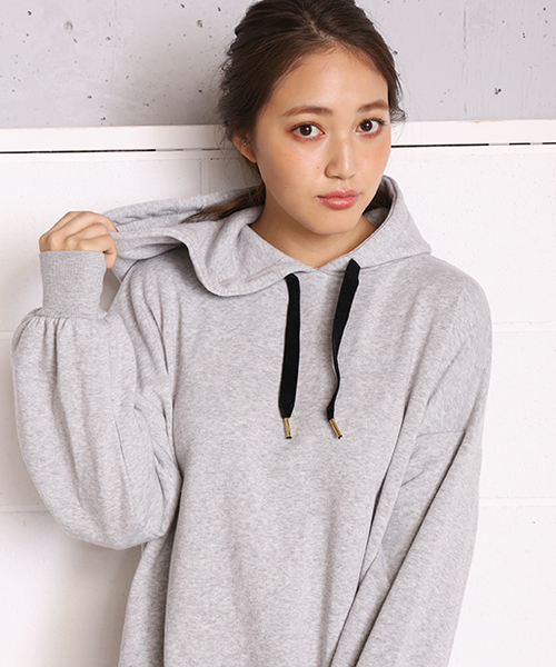 one after another NICE CLAUP（ワンアフターアナザーナイスクラップ）の「パーカーワンピース（ワンピース・レディース・スモークピンク/トップグレー/チャコールグレー・FREE）」の9枚目の写真