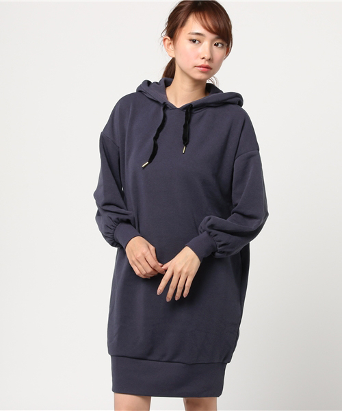 one after another NICE CLAUP（ワンアフターアナザーナイスクラップ）の「パーカーワンピース（ワンピース・レディース・スモークピンク/トップグレー/チャコールグレー・FREE）」の13枚目の写真