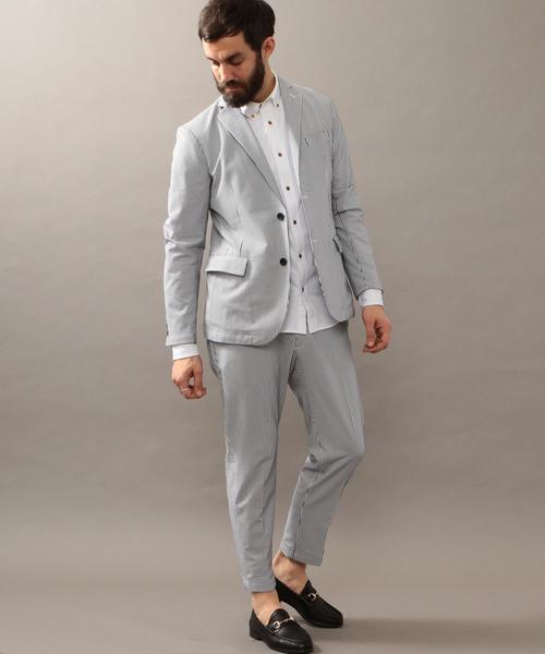 BEAUTY&YOUTH UNITED ARROWS(ビューティーアンドユースユナイテッドアローズ)の「BY ”TORAY” ドライ シアサッカー アンクルパンツ ◆(スラックス・メンズ・ネイビー/その他/その他1・X-LARGE/MEDIUM/LARGE/SMALL)」の10枚目の写真