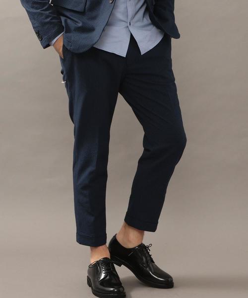 BEAUTY&YOUTH UNITED ARROWS(ビューティーアンドユースユナイテッドアローズ)の「BY ”TORAY” ドライ シアサッカー アンクルパンツ ◆(スラックス・メンズ・ネイビー/その他/その他1・X-LARGE/MEDIUM/LARGE/SMALL)」の4枚目の写真