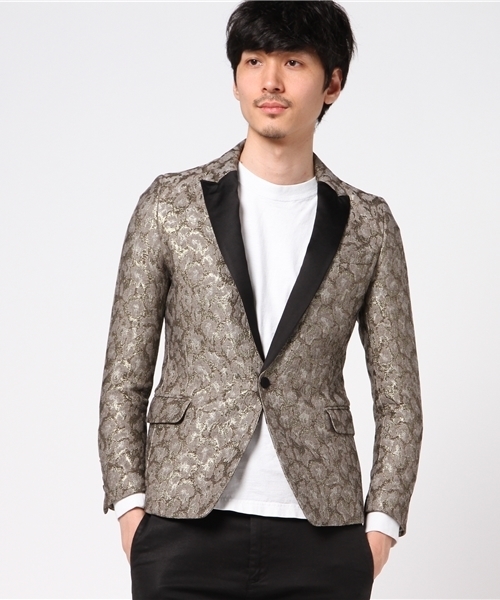 津神さん様　GalaabenD　ジャガード　 テーラードジャケット　L 津神さん様 GalaabenD ジャガード テーラードジャケット L