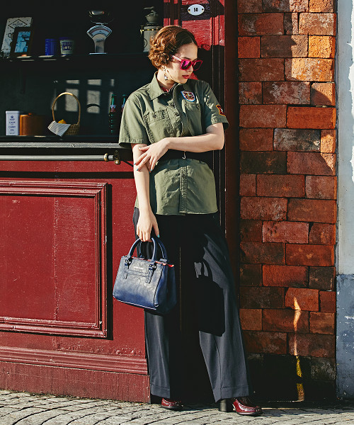 HYSTERIC GLAMOUR（ヒステリックグラマー）の「SOUND GENERATION裏総柄 ワイドパンツ（その他パンツ・レディース・グレー/ブラック/ベージュ・SMALL/MEDIUM）」の16枚目の写真